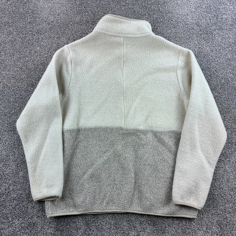 Patagonia Reclaimed Fleece Pullover Women's XL White Tan Wool Blend 22935 - Picture 5 of 6